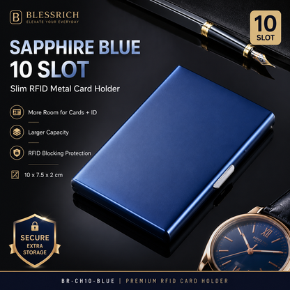 🔒RFID-Blocking Stainless Steel Card Wallet – Organized, Secure & Pocket-Ready(10Slot Options)