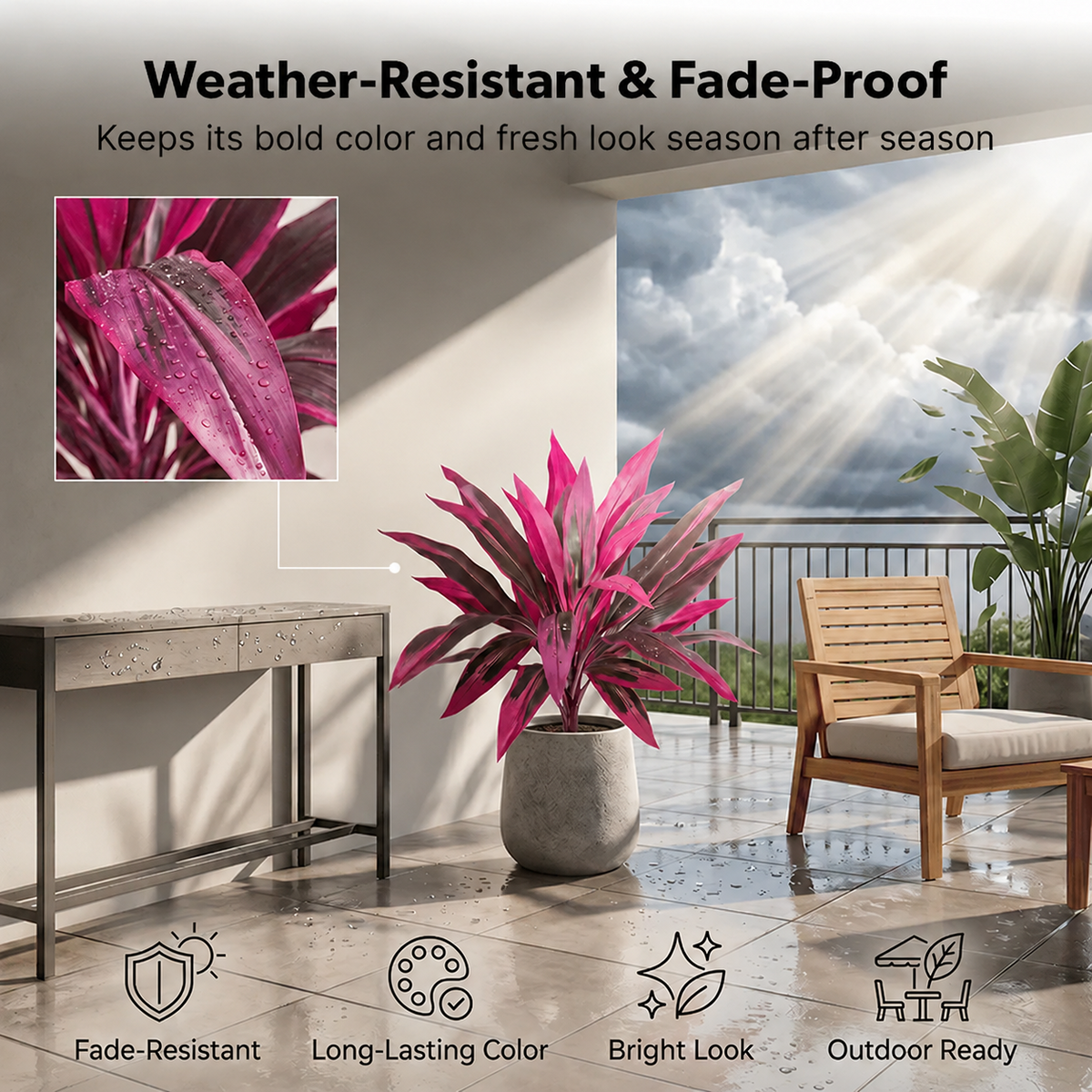 🎁 Last Day 60% OFF -🔥2Pcs Artificial Boston Fern & Dragon's Blood Tree Plants with Glow-in-the-Dark Garden Stones