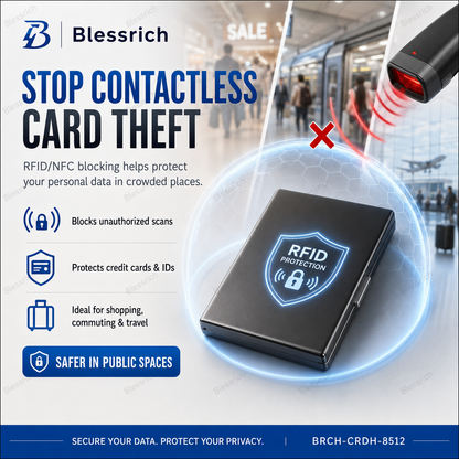 🔒RFID-Blocking Stainless Steel Card Wallet – Organized, Secure & Pocket-Ready(10Slot Options)