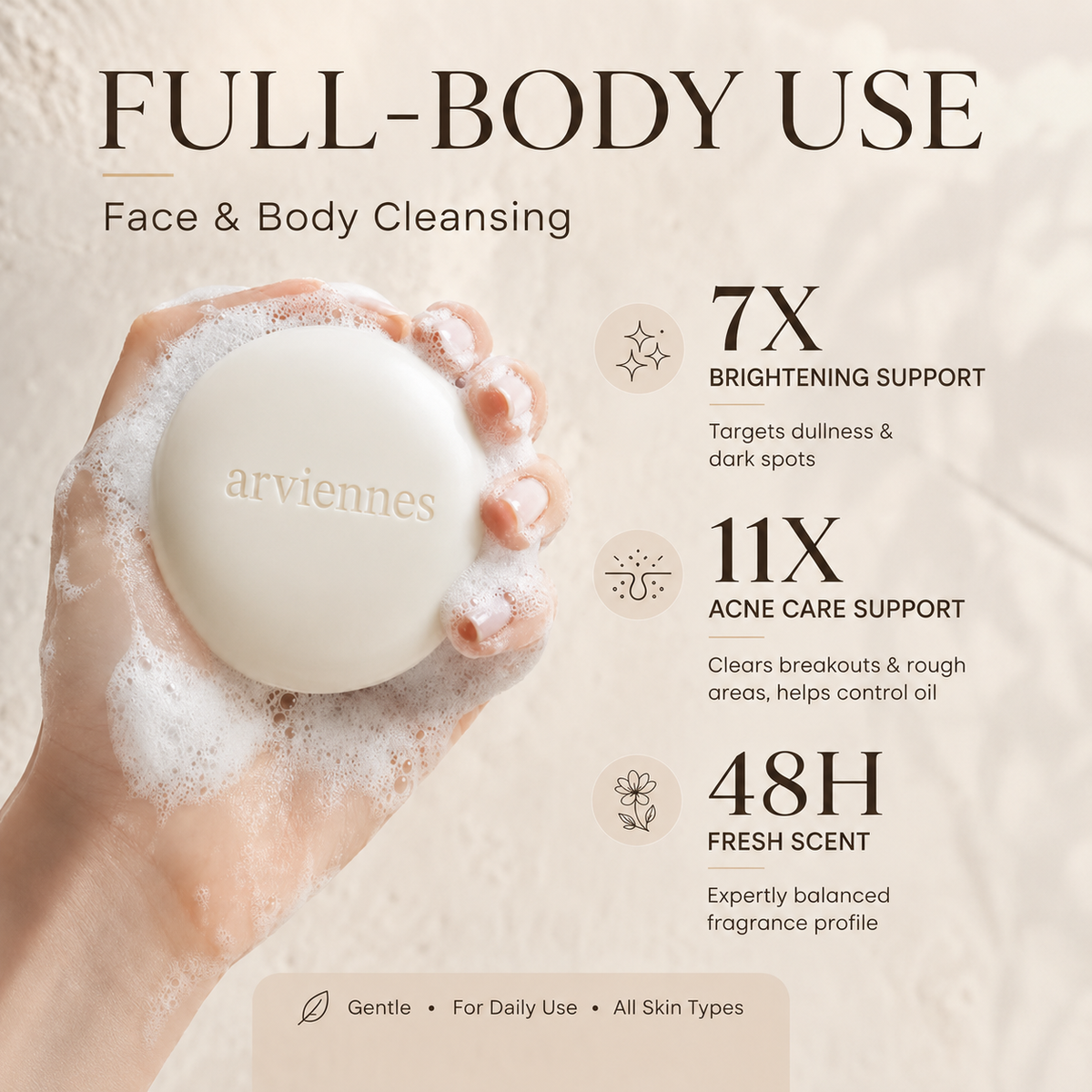 🫧Niacinamide Skin Brightening Soap melasma dark spots freckle