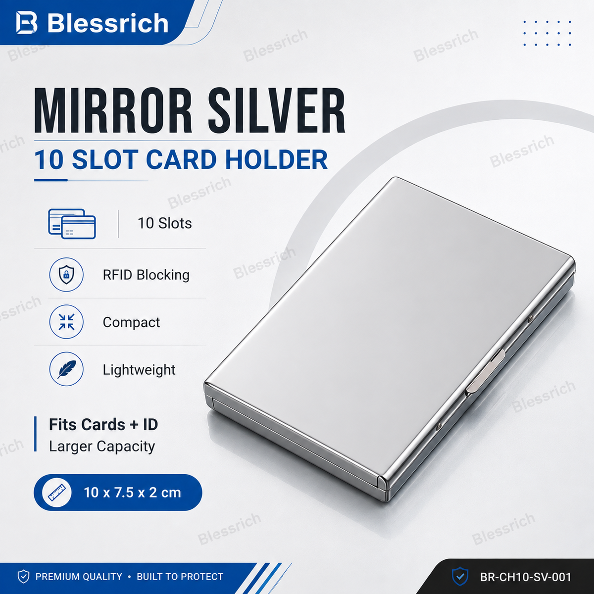 🔒RFID-Blocking Stainless Steel Card Wallet – Organized, Secure & Pocket-Ready(10Slot Options)