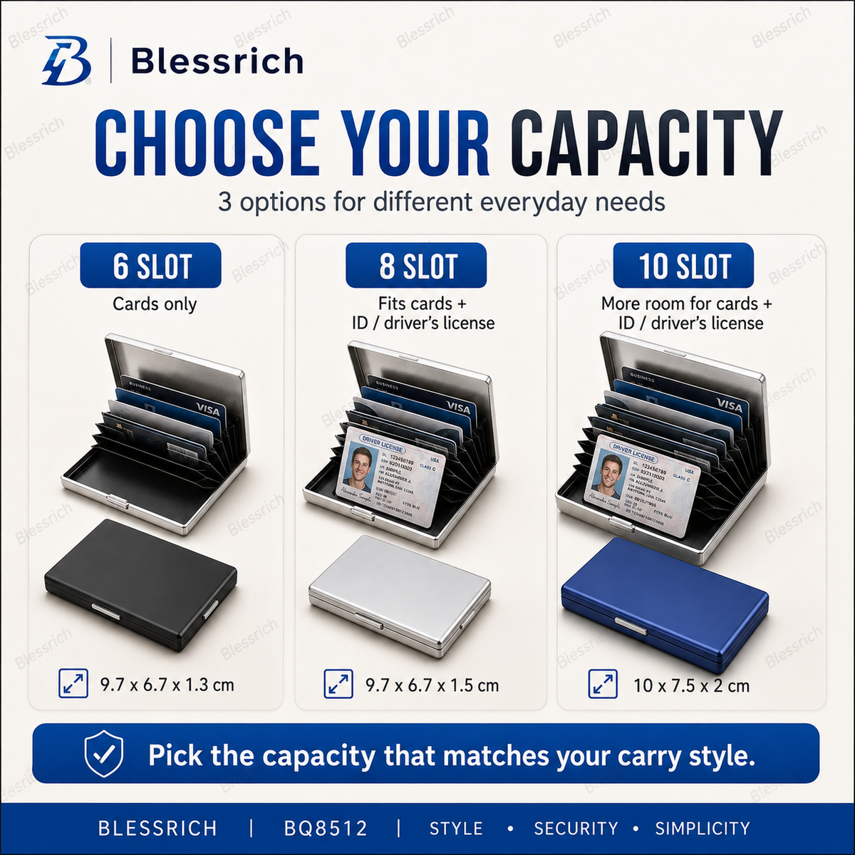 🔒RFID-Blocking Stainless Steel Card Wallet – Organized, Secure & Pocket-Ready(10Slot Options)