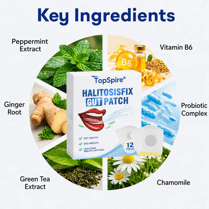 🔥75K+SOLD🔥TopSpire® Halitosis Fix Gut Patch-Regulates intestinal flora and eliminates oral odor🎉Special limited-time discount