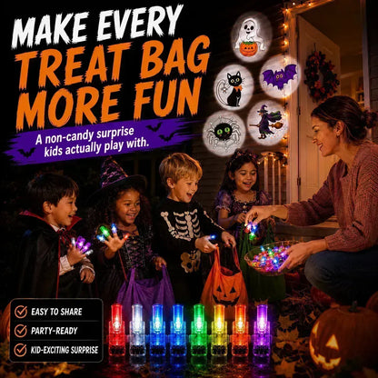 👻🎃 Halloween Finger Projector Rings – LED Party Favors for Kids