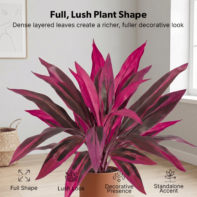 🎁 Last Day 60% OFF -🔥2Pcs Artificial Boston Fern & Dragon's Blood Tree Plants with Glow-in-the-Dark Garden Stones