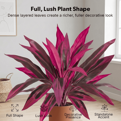 🎁 Last Day 60% OFF -🔥2Pcs Artificial Boston Fern & Dragon's Blood Tree Plants with Glow-in-the-Dark Garden Stones