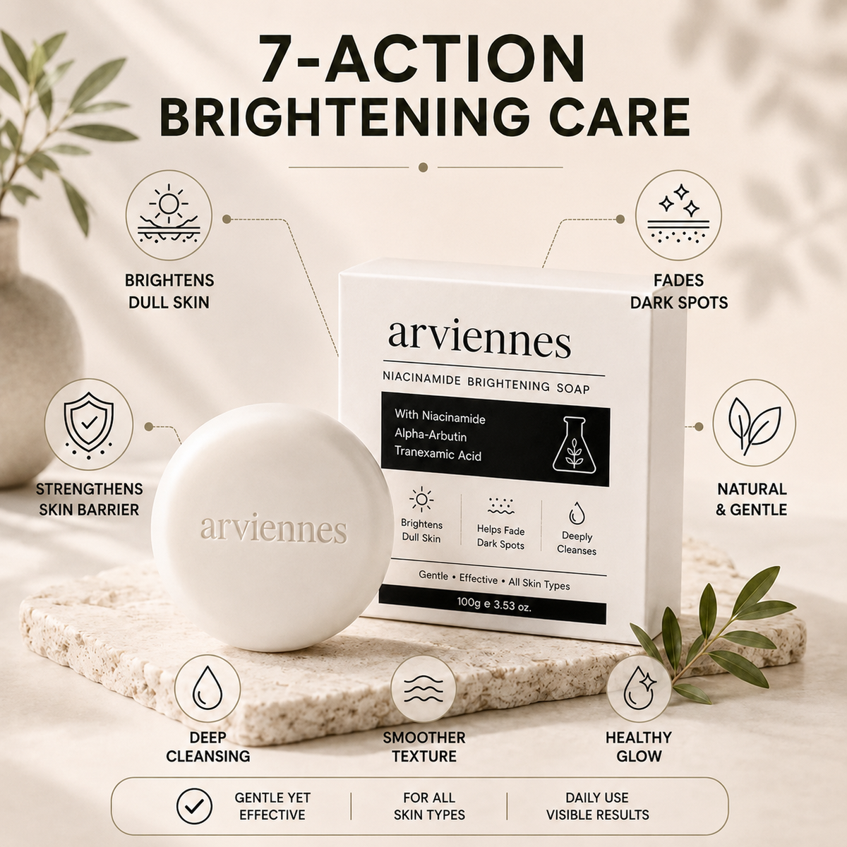 🫧Niacinamide Skin Brightening Soap melasma dark spots freckle