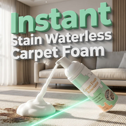 🔥Limited Time Promotion 50% OFF🔥Waterless Carpet Foam Stain Remover with Towel+FREE Towels